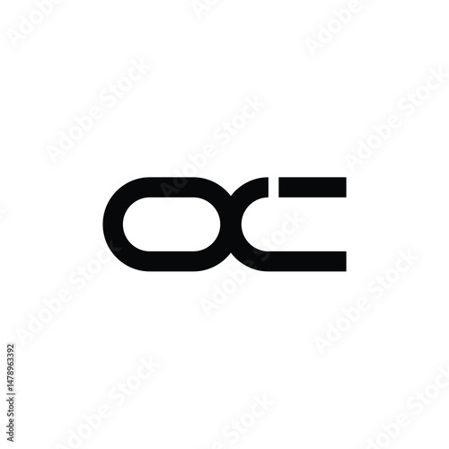 Free Download OC monogram logo design letter text name symbol monochrome logotype alphabet character simple logo - GFXLoad
