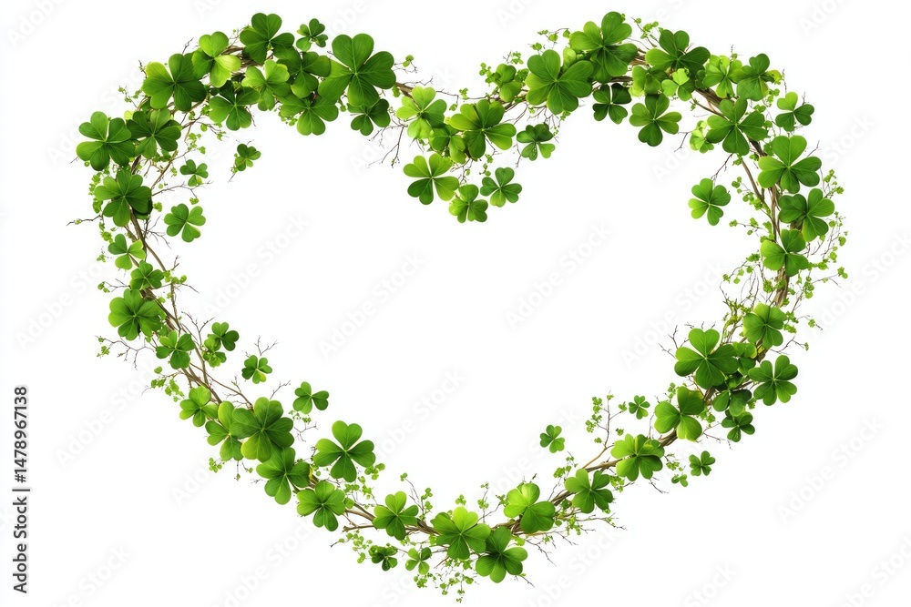 Heart-shaped clover wreath Heart-shaped clover wreath