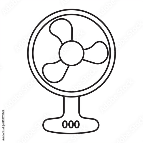 Fan icon outline vector
