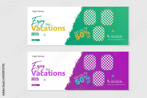 Travel facebook cover modern design simple for facebook banner with travel for agency