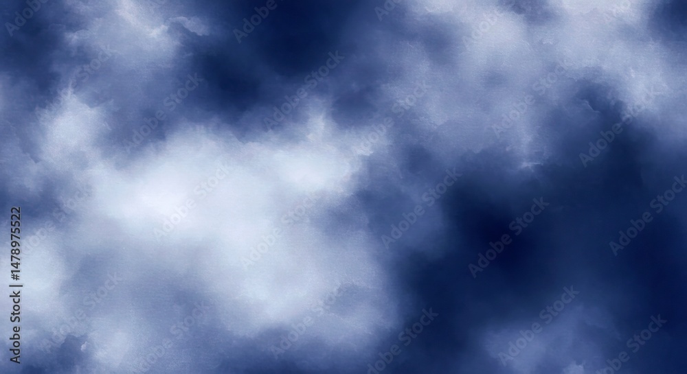Fototapeta premium Soft Cloud Like Shibori Wash Texture with Subtle Blurred Edges