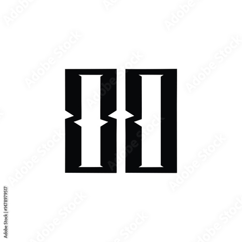 OD monogram logo design letter text name symbol monochrome logotype alphabet character simple logo