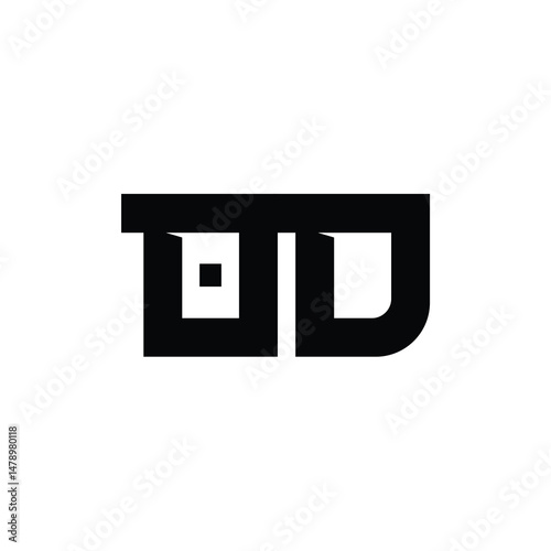 OD monogram logo design letter text name symbol monochrome logotype alphabet character simple logo