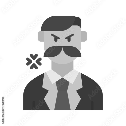 Angry Boss icon vector image. Suitable for mobile apps, web apps and print media.