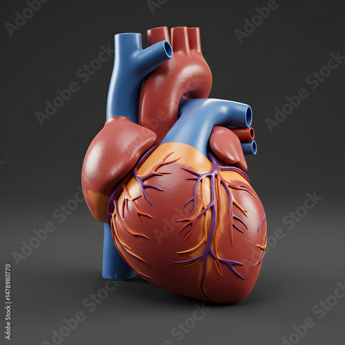 Human Heart 3D Anatomical Model photo