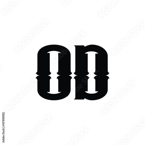 OD monogram logo design letter text name symbol monochrome logotype alphabet character simple logo