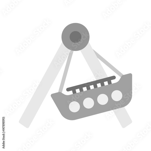 Boat Swing icon vector image. Suitable for mobile apps, web apps and print media.