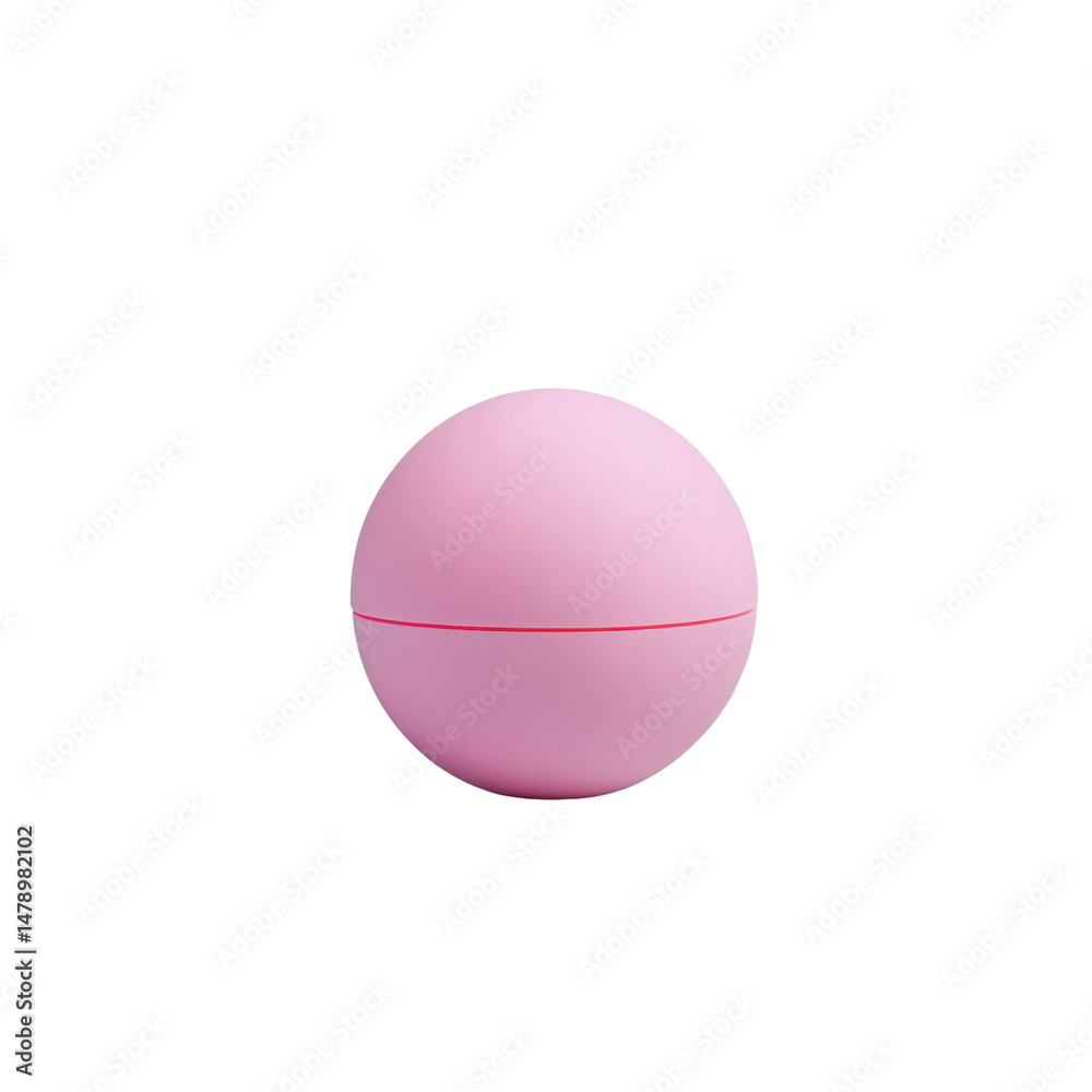 Fototapeta premium Pink Sphere Container Mockup Perfect for Lip Balm, Perfume, or Cosmetic Products
