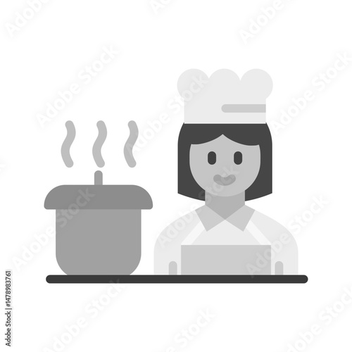 Chef Cooking icon vector image. Suitable for mobile apps, web apps and print media.