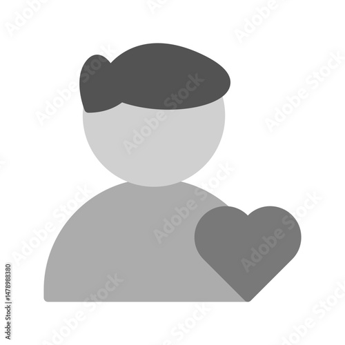 Favorite Male Profile icon vector image. Suitable for mobile apps, web apps and print media.