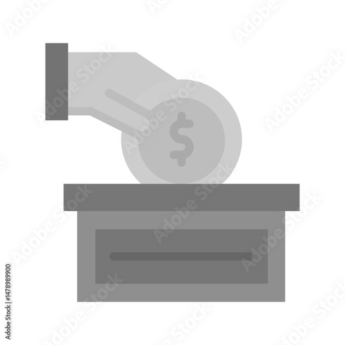 Give Donation icon vector image. Suitable for mobile apps, web apps and print media.