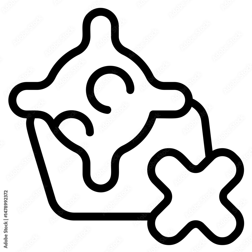 Fototapeta premium Antivirus Line Icon