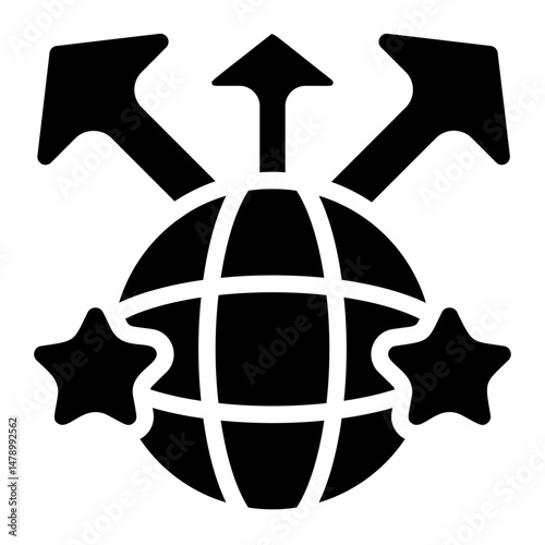 Expansion Solid Icon