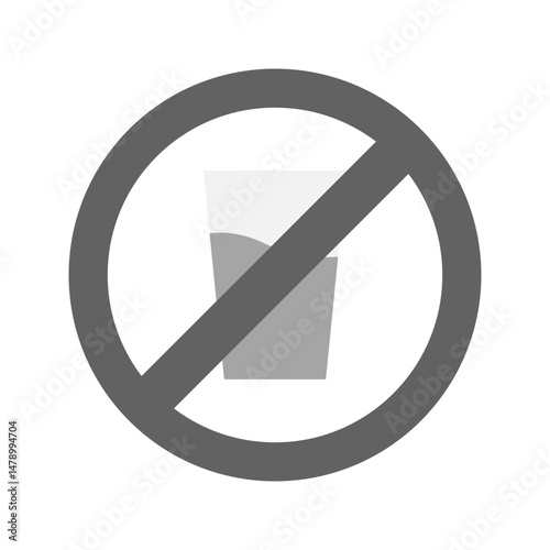 Free Download No Drinks icon vector image. Suitable for mobile apps, web apps and print media. - GFXLoad
