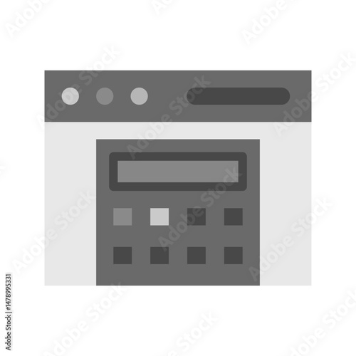 Online Calculator icon vector image. Suitable for mobile apps, web apps and print media.