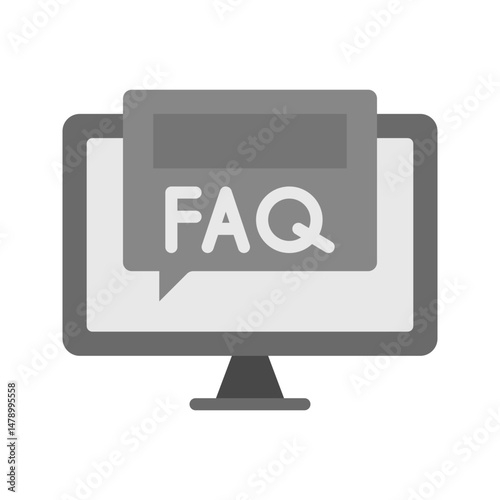 Online Questions icon vector image. Suitable for mobile apps, web apps and print media.