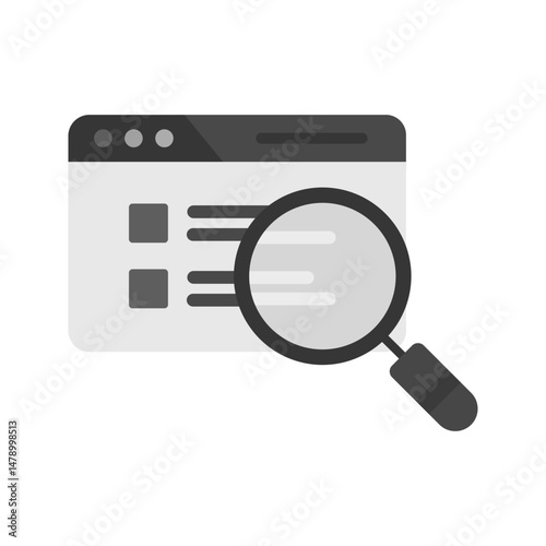 Search Results icon vector image. Suitable for mobile apps, web apps and print media.