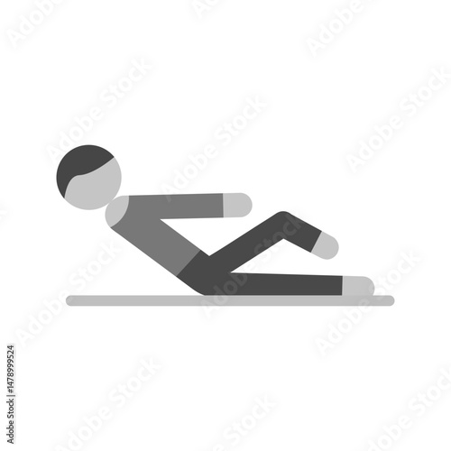 Wallpaper Mural Sitting and Stretching icon vector image. Suitable for mobile apps, web apps and print media. Torontodigital.ca