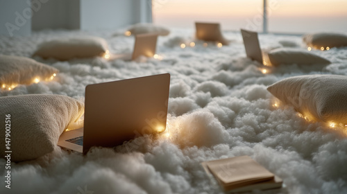 Dreamy Workscape: A surreal...