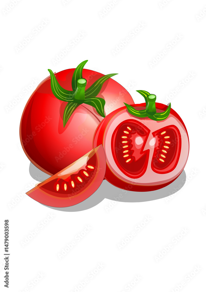 This is an illustration of some tomatoes