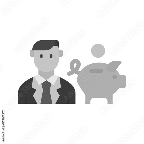 Worker Money Time icon vector image. Suitable for mobile apps, web apps and print media.