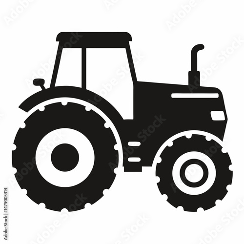 tractor isolated on white