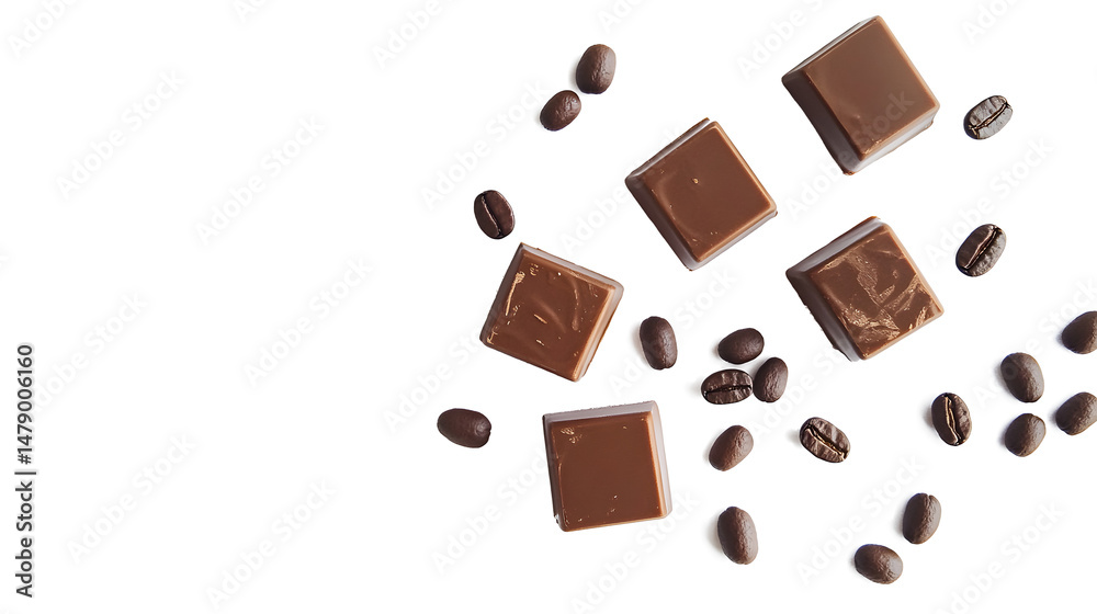 Fototapeta premium Concept of indulgence and relaxation, as the combination of chocolate