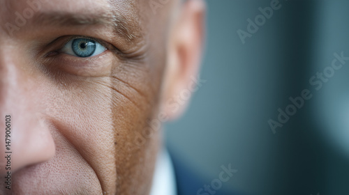 Intense Gaze: A close-up sh...