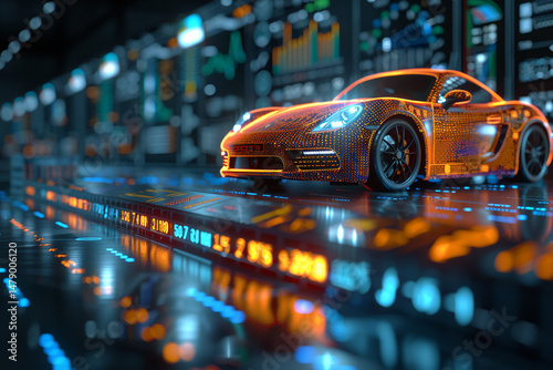 Creative Car Insurance Concept Illustrated in a Modern Digital Style