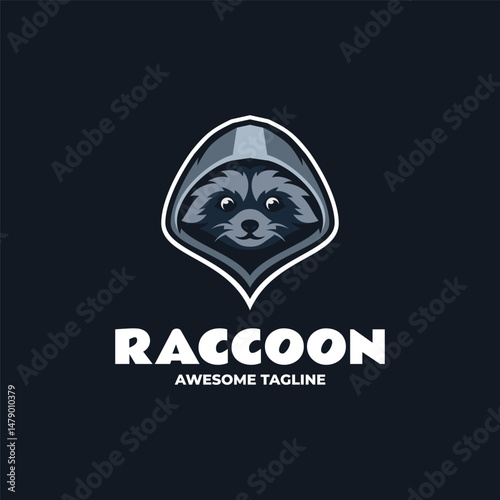 Raccoon Mascot Logo Design Template