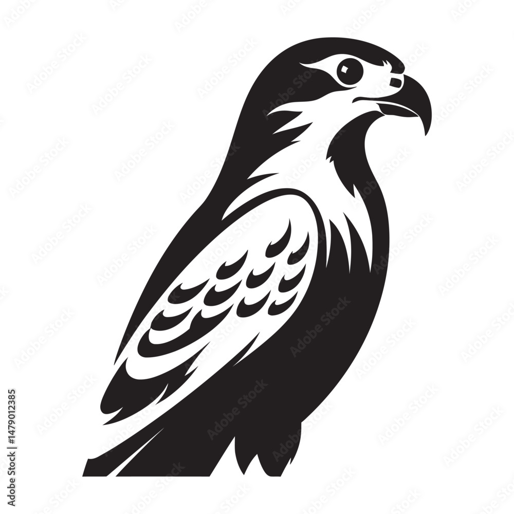 Fototapeta premium Falcon minimalist silhouette design vector art