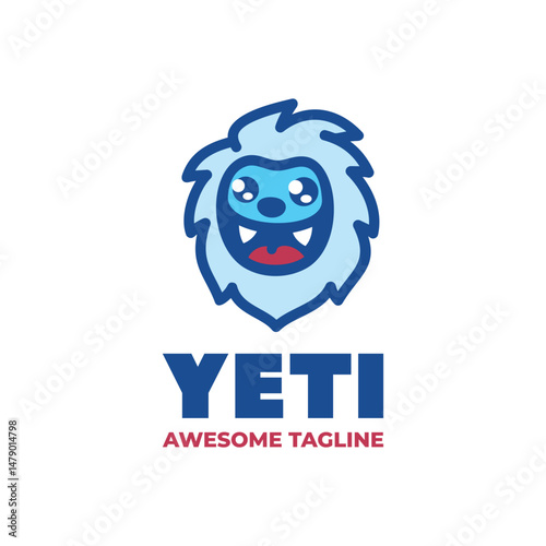 Cute Yeti Mascot Logo Design
