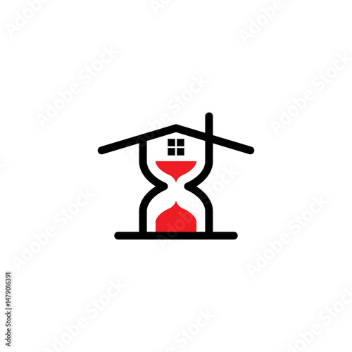 Hourglass and House logo 001
