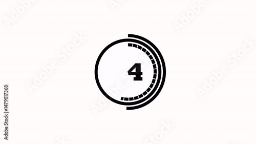 10 seconds countdown timer animation from 10 seconds to 0 seconds with alpha channel , 10 second countdown timer on a transparent background.