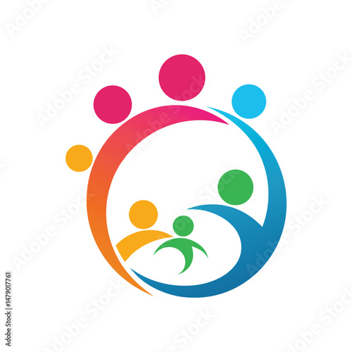 Family Support Circle and Community Logo Design