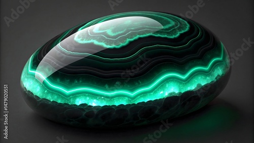 onyx stone with Blue and Black circle