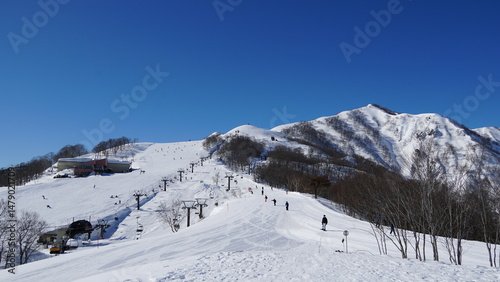 Fotografie Hakuba Goryu Snow Resort, Nagano, Japan