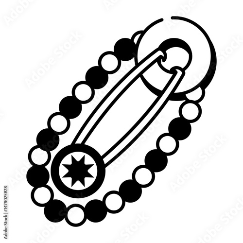 A sketchy style icon of fashion pin 
