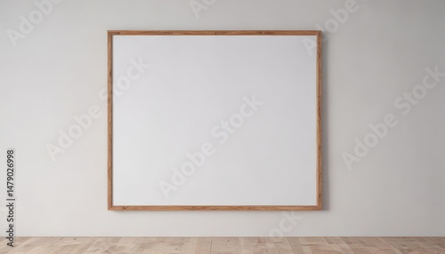 Stylish white wall, contemporary poster displayed with wooden clips, room, clip, wall