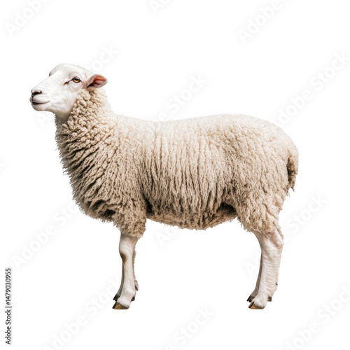 Sheep mockup isolated on transparent background for design use photo