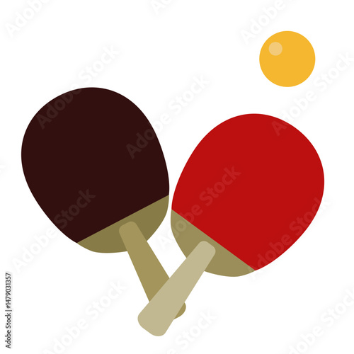 シンプルな卓球のイラスト素材