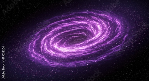Purple Galaxy Cosmic Spiral Space
