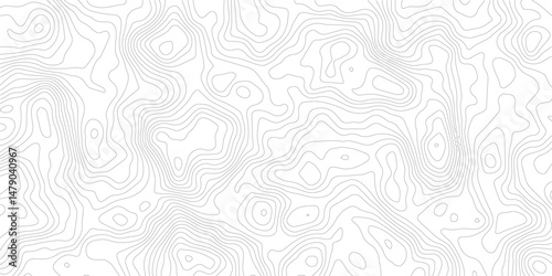 Topographic map background geographic line map with elevation assignments. Modern design with White background with topographic wavy pattern design.paper texture Imitation of a geographical map shades