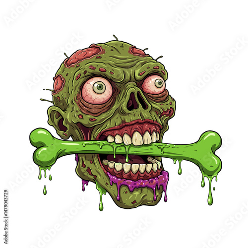 Zombie head graphic design