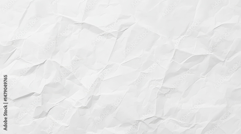Obraz premium Crumpled White Paper Texture
