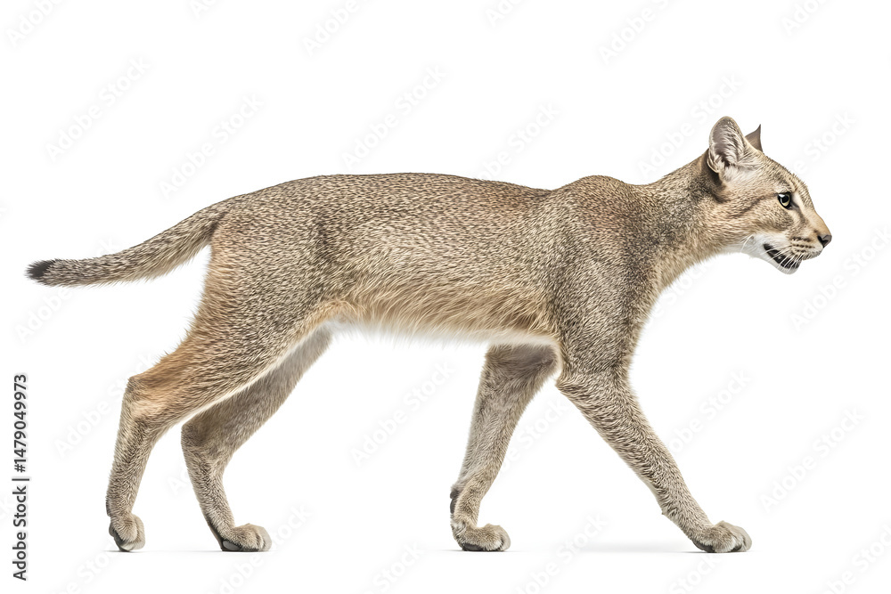 Fototapeta premium Caracal Cat Walking Gracefully Outdoors