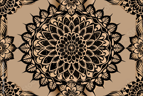 Abstract vector seamless pattern with flowers, a vintage floral ornament for textile decoration and fabric design