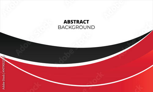 Red and black curved abstract background for business templates