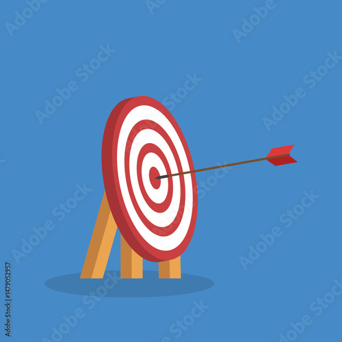 Red arrow hits the center