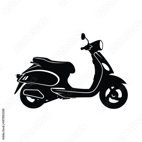 Scooter Silhouette Clipart